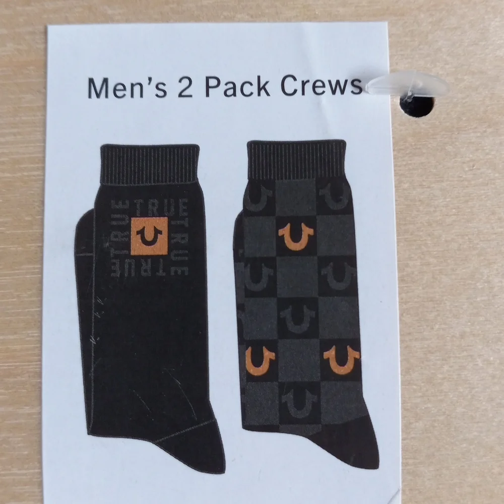 TRUE RELIGION 2PK CREW SOCK